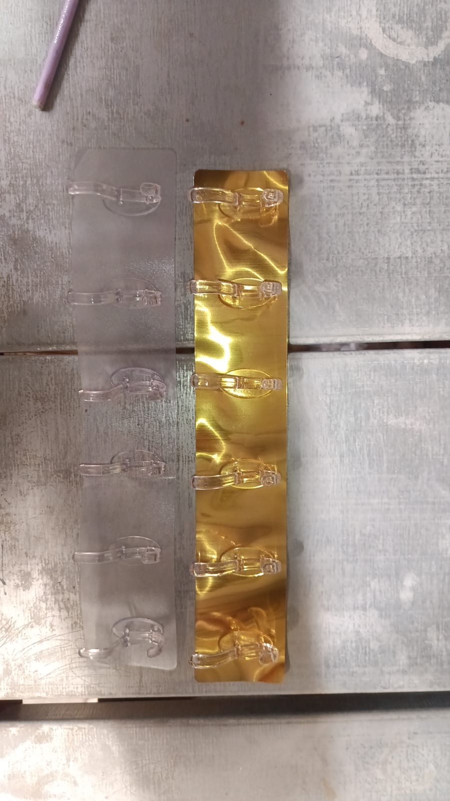 Adhesive Golden &  Transparent Heavy Duty Wall Hook Your Brand