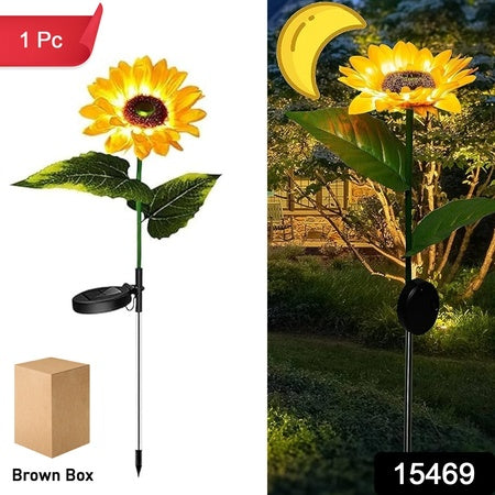 Sunflower Solar Led Lights Warm White Garden Light (1 Pc) Wukusy