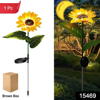 Sunflower Solar Led Lights Warm White Garden Light (1 Pc) Wukusy