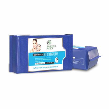 Beautiful Basics Normal  Oily Skin Face Wipes (2 Pkts X 50 Pcs Wipes) Wukusy