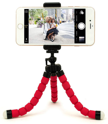 Portable Mini Octopus Tripod Stand with Phone Holder for Live Selfie, Mobile Phone Portable and Adjustable Stand Your Brand