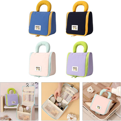 Waterproof Hanging Toiletry Bag | Travel Makeup & Cosmetic Organizer | Random Color