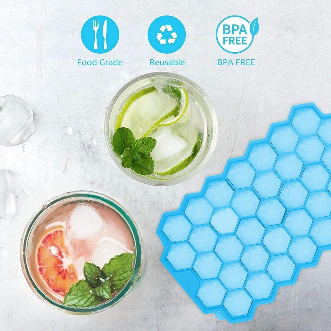 Honeycomb Ice Cube Tray (Pack of 4). shopbyte