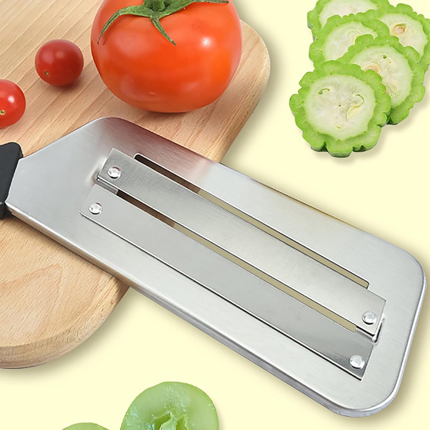 Stainless Steel Vegetable & Fruit Slicer – Heavy-Duty Dual Blade Cutter for Kitchen (2 Pc)