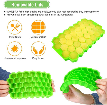Honeycomb Ice Cube Tray (Pack of 4). shopbyte