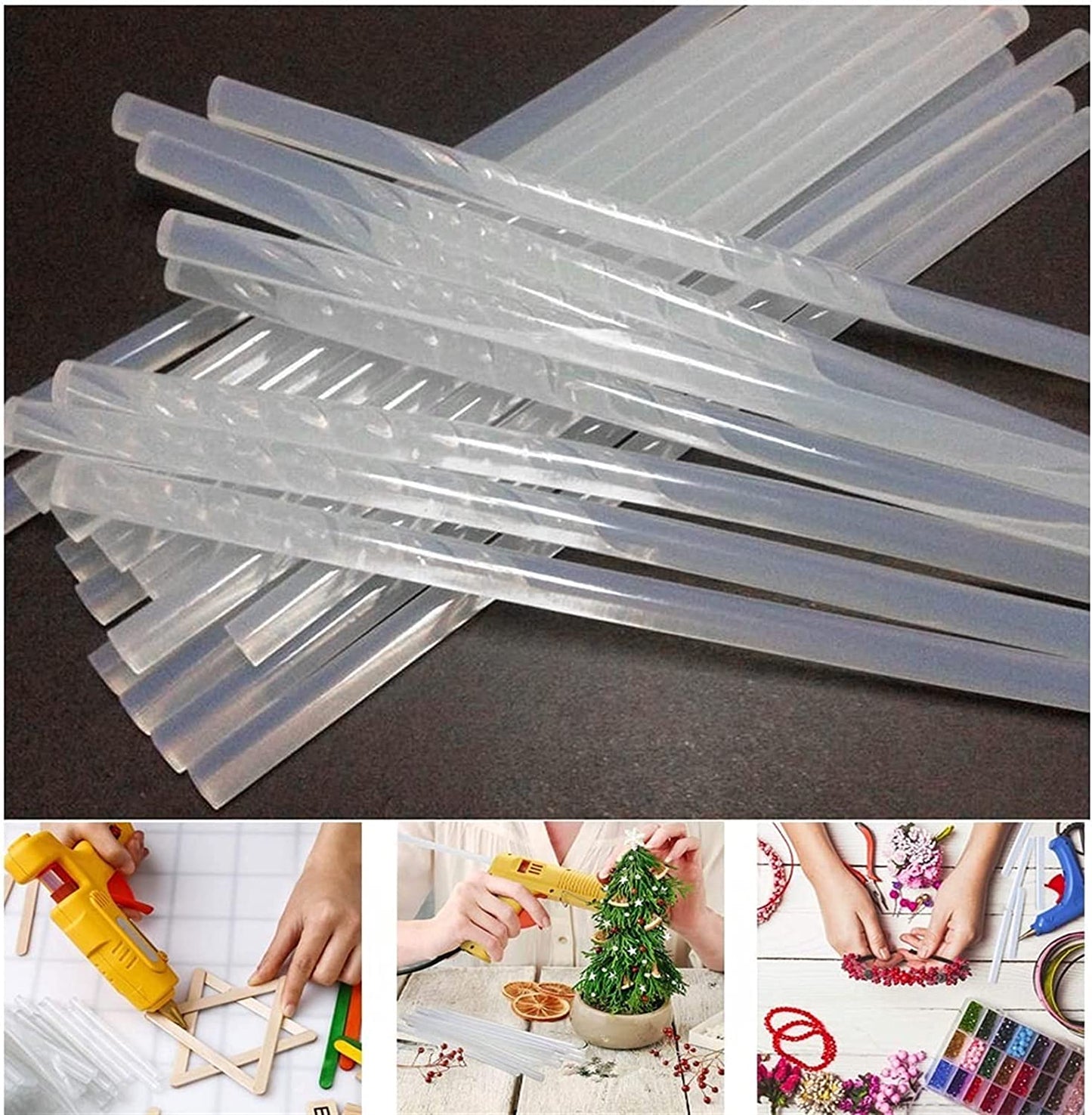 Glue Sticks for Craft and Art Decoration Craft Work Multi-Purpose Transparent HOT MELT Glue Sticks ( 1 Kg ) Your Brand
