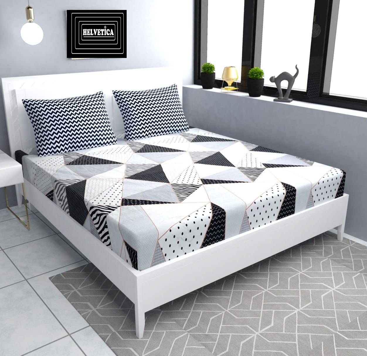 Most Viral King Size Double Bed Elastic Fitted Premium Bedsheet