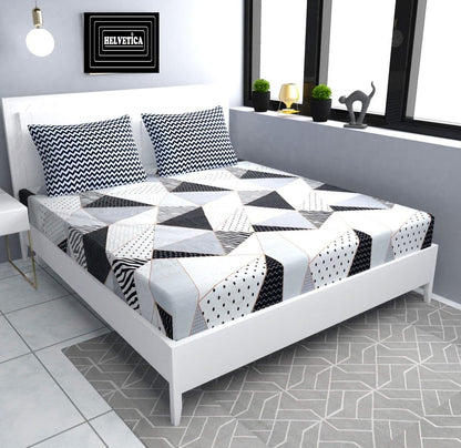 Most Viral King Size Double Bed Elastic Fitted Premium Bedsheet