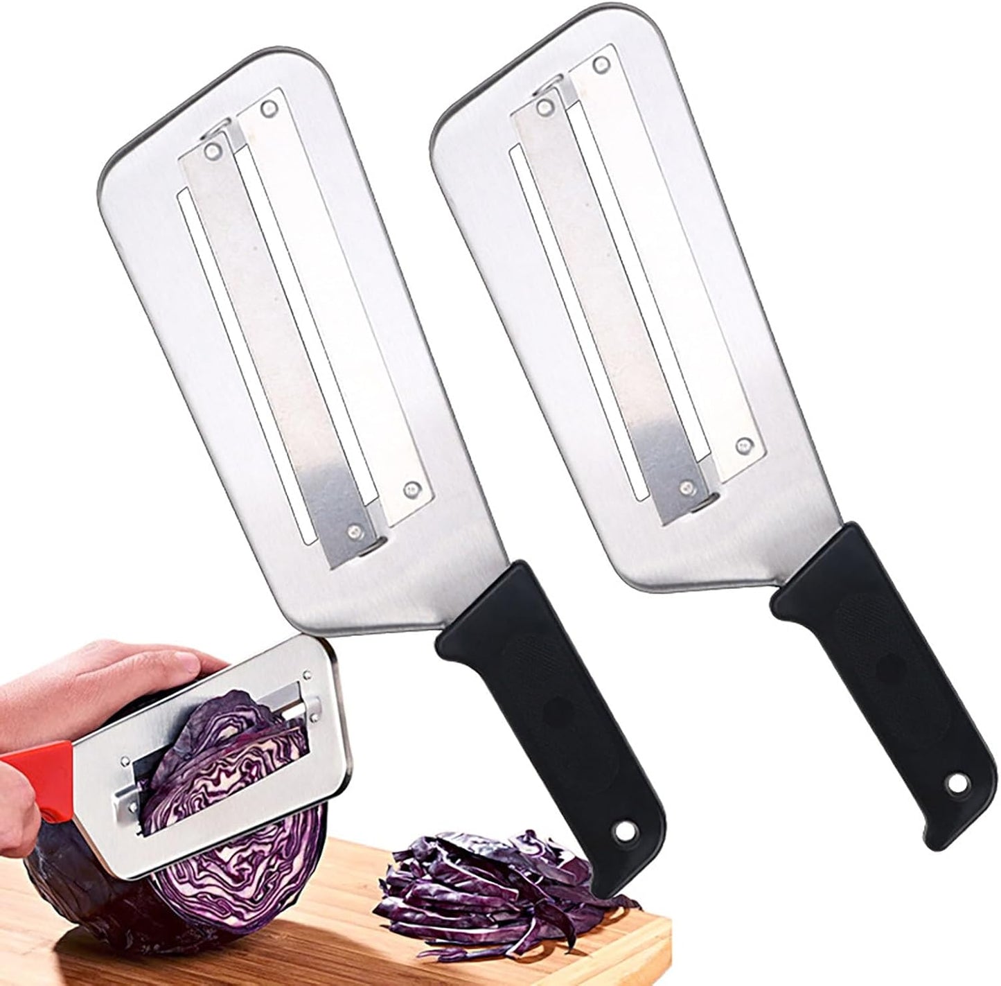Stainless Steel Vegetable & Fruit Slicer – Heavy-Duty Dual Blade Cutter for Kitchen (2 Pc)