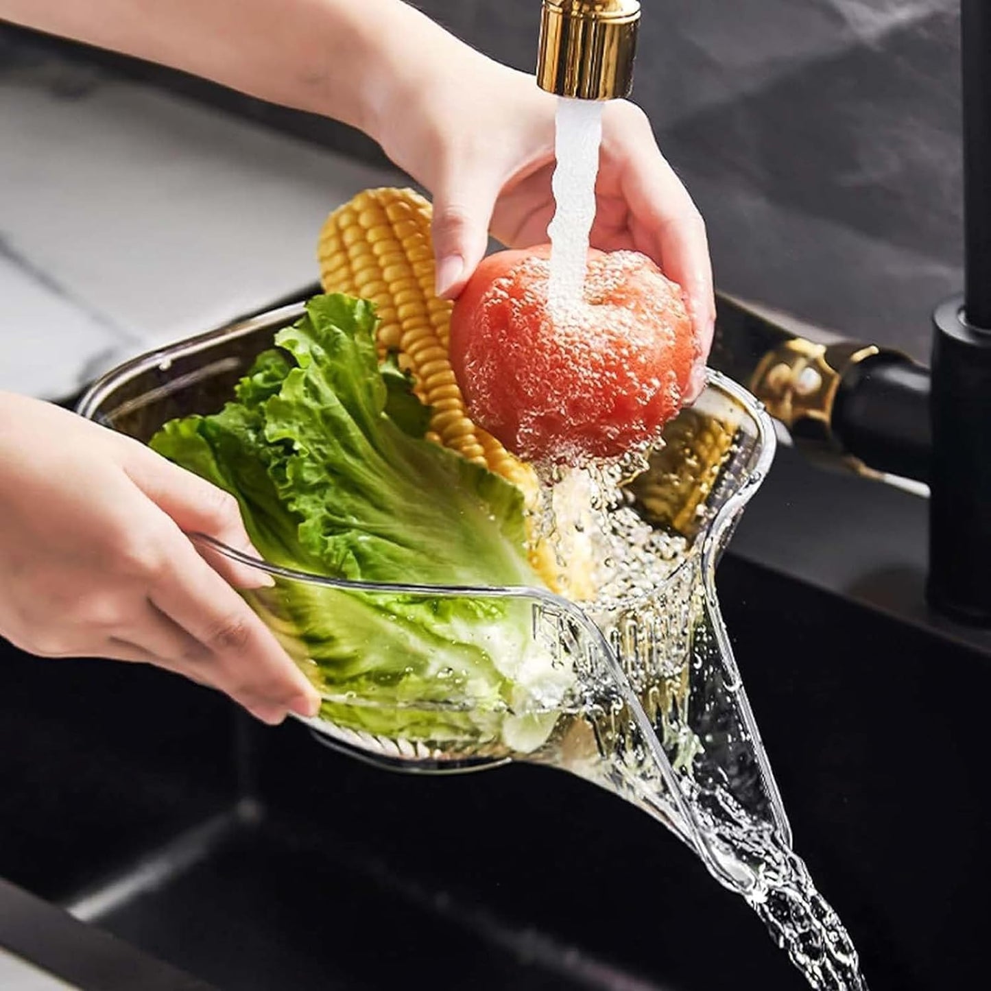 (Buy 1 Get 1 Free) Multi-Purpose Transparent Strainer Bowl
