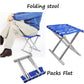 Folding Travel Stool Portable Outdoor Chair for Fishing Hiking & Picnic (1 Pc)