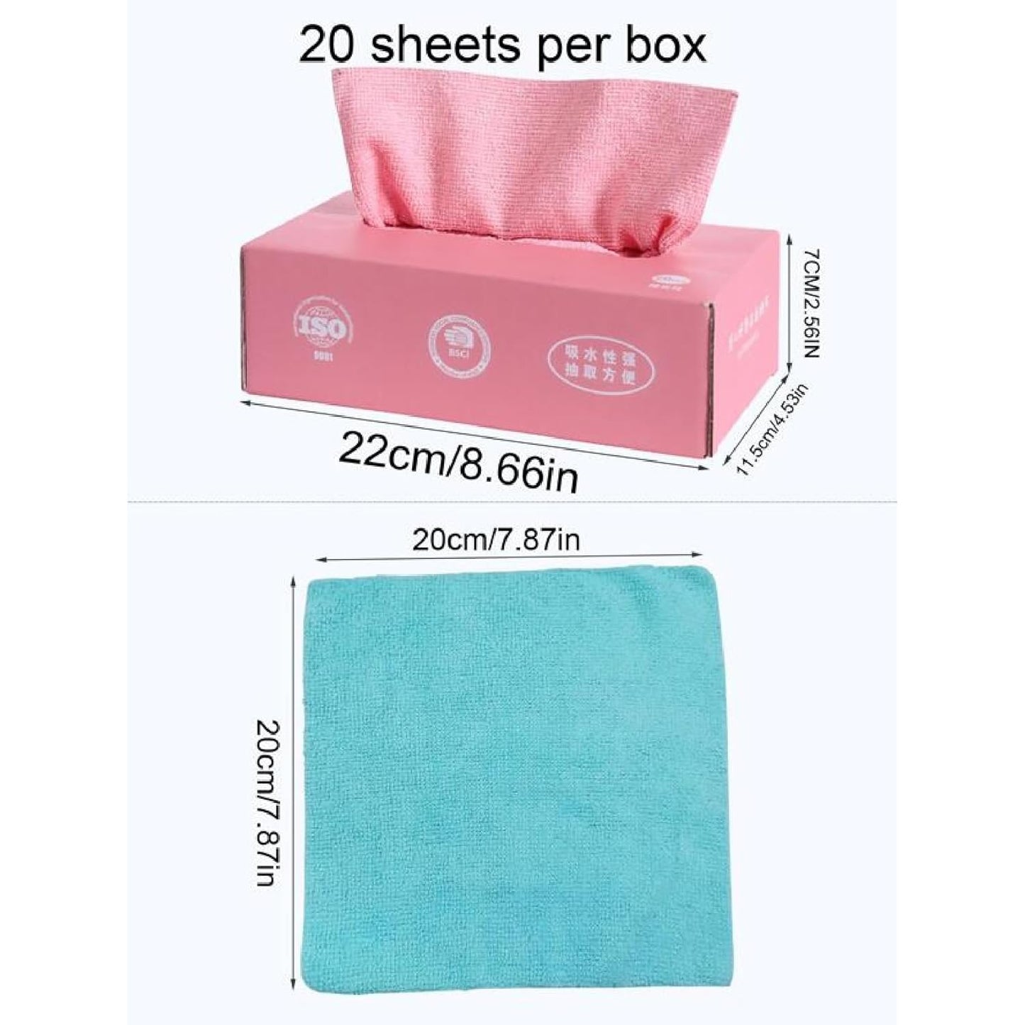 20 PCS Multipurpose Microfiber Towels – Thick, Durable & Scratch-Free Cleaning Wipes