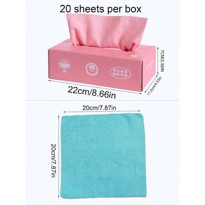 20 PCS Multipurpose Microfiber Towels – Thick, Durable & Scratch-Free Cleaning Wipes