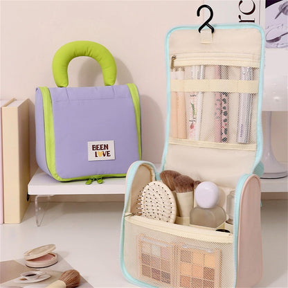 Waterproof Hanging Toiletry Bag | Travel Makeup & Cosmetic Organizer | Random Color