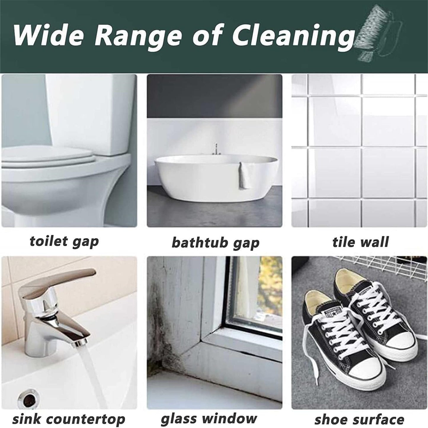 Multi-Functional Gap Cleaning Brush with V-Shape Bristles