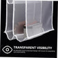 Hanging Handbag Organizer with 6 Dustproof Compartments – Foldable, Washable, White