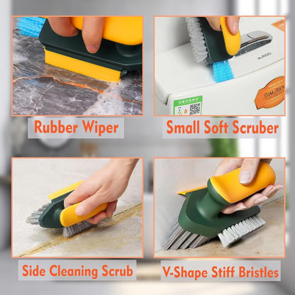 Multi-Functional Gap Cleaning Brush with V-Shape Bristles