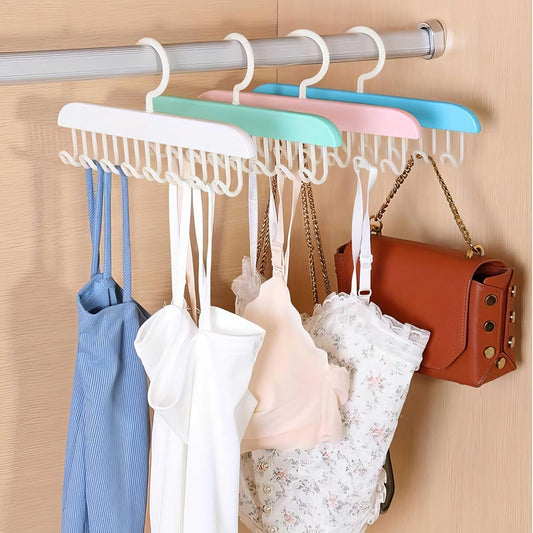 360° Rotating Bra & Camisole Hanger – 8 Hooks Closet Organizer (4 Pcs)