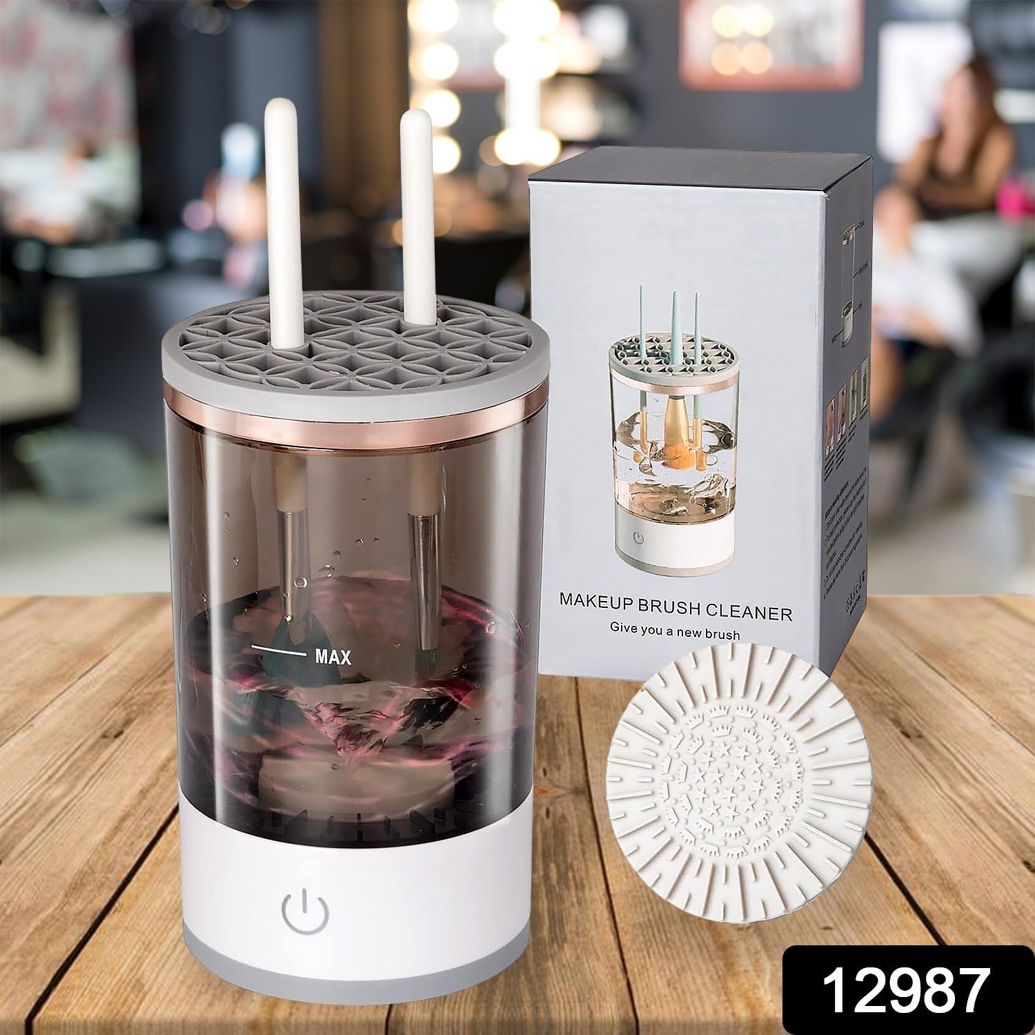 Automatic Makeup Brush Cleaner Fast Electric Brush Cleaner Hand Free Machine Super Clean Brush Washer & Brushes Organizer Tool (1 Pc) Your Brand