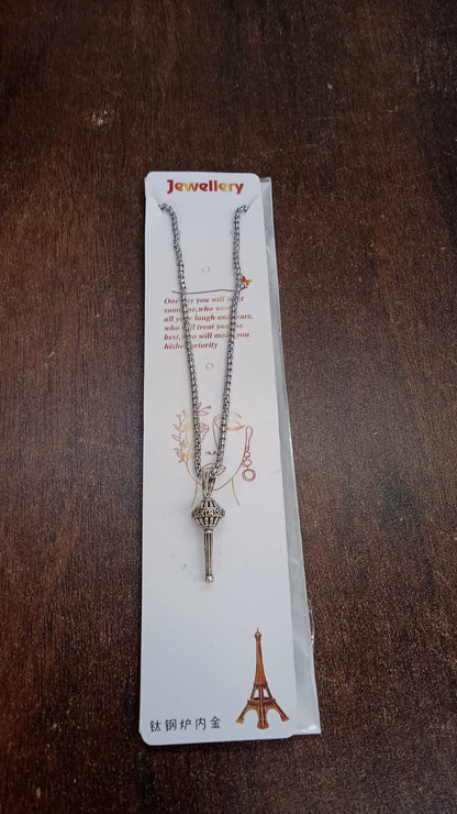 Silver Chain With Gada Pendant / Locket (1 Pc) Your Brand