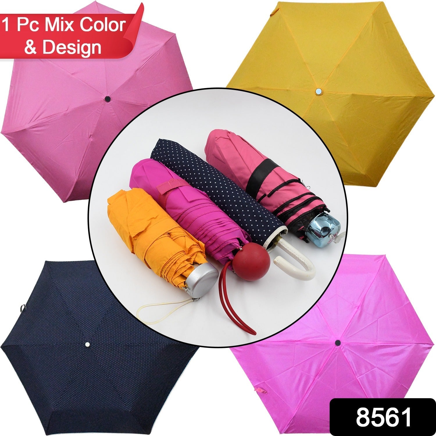 Umbrella Summer Sun and Rain Protection Foldable Cute Umbrella || UV Protection Rain Sun Umbrella || Travel Accessories || Umbrella for Children, Girls, and Boys (1 Pc / Mix Color / Design)  Your Brand