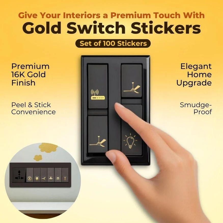Gold Switch Stickers shopbyte-in
