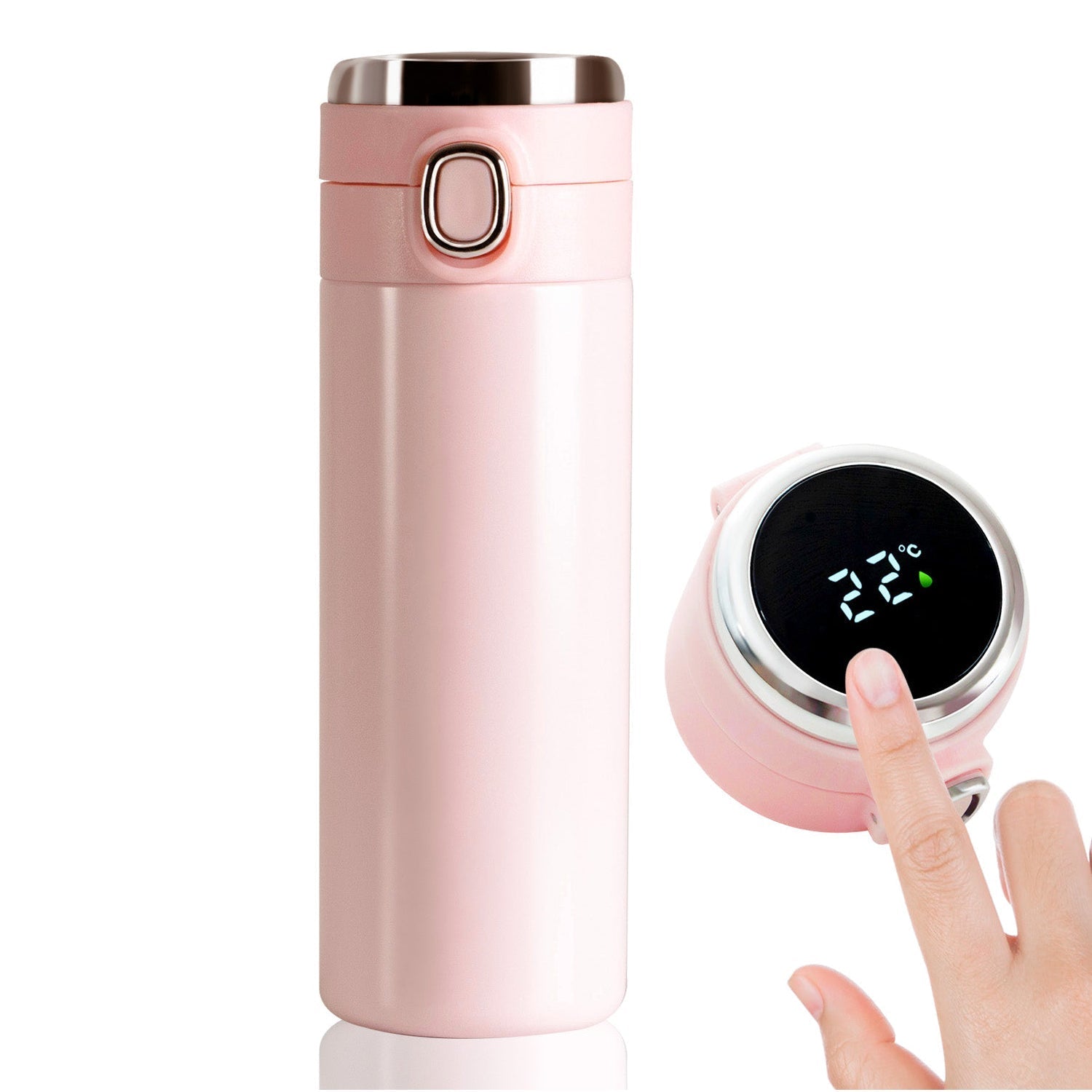Smart Vacuum Insulated Water Bottle with LED Temperature Display, Cold & Hot | Leak Proof | Office Bottle | Gym | Home | Kitchen | Hiking | Trekking | Travel Bottle  (Mix Color & Design / 320 ML) Your Brand