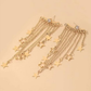 Celestial Dangle Star Earrings – Long Layered Chains with Gold Plated Star Charms