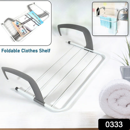 Metal Steel Folding Drying Rack for Clothes Balcony Laundry Hanger for Small Clothes Drying Hanger Metal Clothes Drying Stand, Socks and Plant Storage Holder Outdoor / Indoor Clothes-Towel Drying Rack Hanging on The Door Bathroom Your Brand
