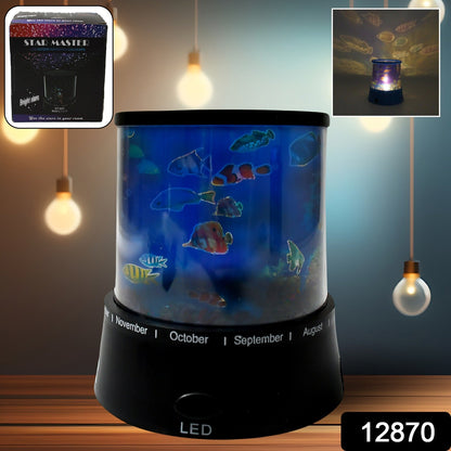 LED Projector Night Light Amazing Lamp, 3 Battery operated lamps, Rotation With the music Function, Master for Kids Bedroom Home Decoration Night Romantic Gift (Battery Not Included / 1 pc) Your Brand