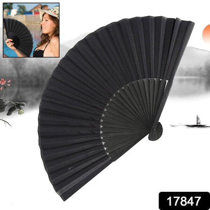 Folding Handheld Pretty Hand Fan Wedding Party Accessory Pocket Sized Fan For Wedding Gift, Party Favors, DIY Decoration, Summer Holidays (1 Pc) Your Brand
