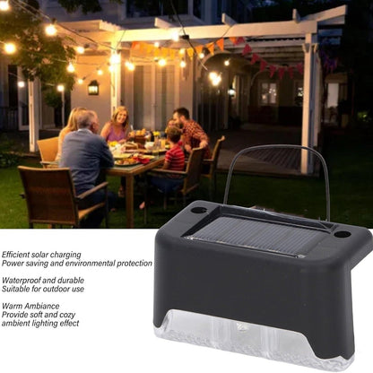 Solar Decorative Lights, Waterproof Durable Garden Atmosphere Lights Stair Lights Railing Lights Step Steps Lights for Outdoor Patio Courtyard Stair Step Fence Patio Stairs,Yard, Garden Pathway ( 4 Pc Set) Your Brand