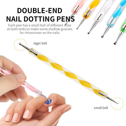 Nail Art Point Pen and Set Used by Women's for Their Fashion Purposes (Pack of 5Pcs) Your Brand