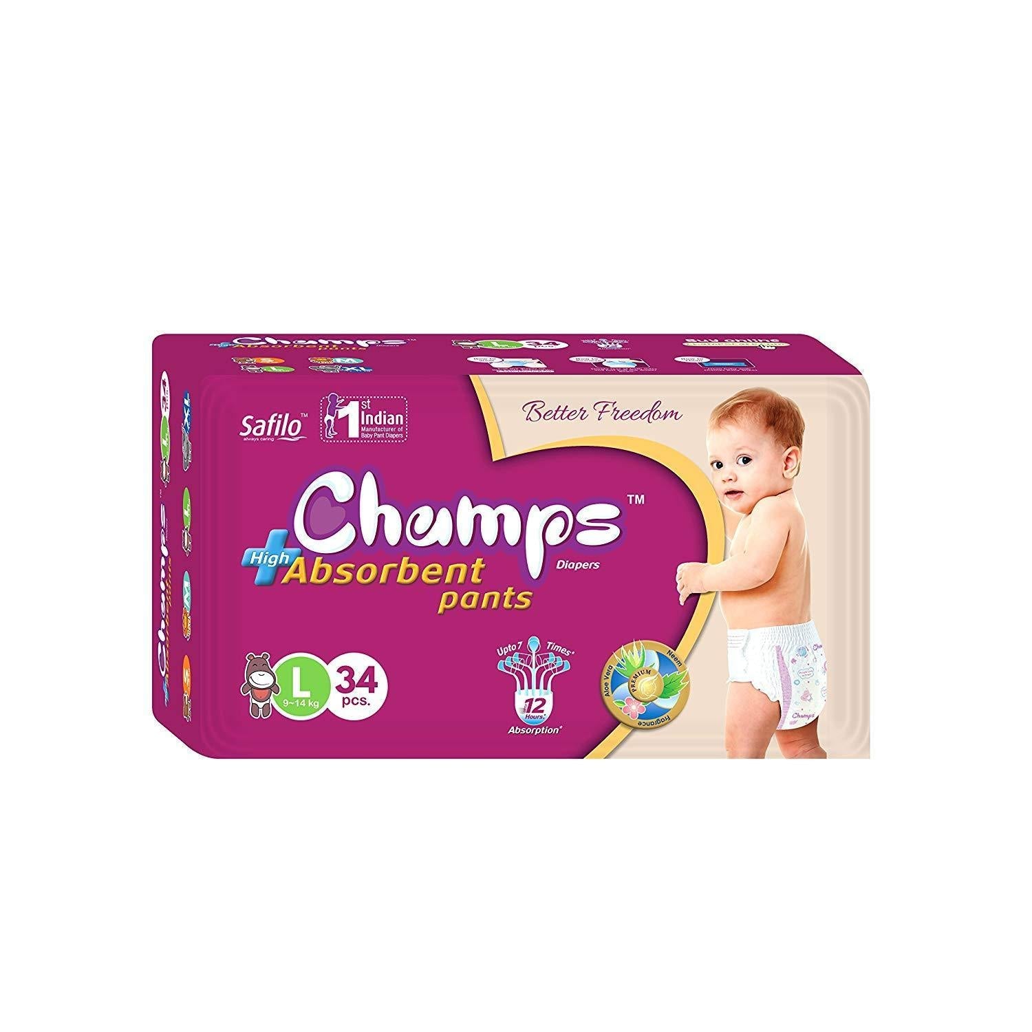 Premium Champs High Absorbent Pant Style Diaper Small, Medium and Large Size Diaper Your Brand