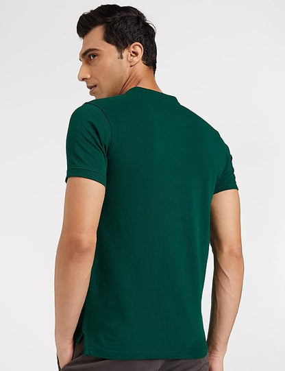 Cotton Blend Polo Neck Solid T-Shirt (Pack of 3) shopbyte