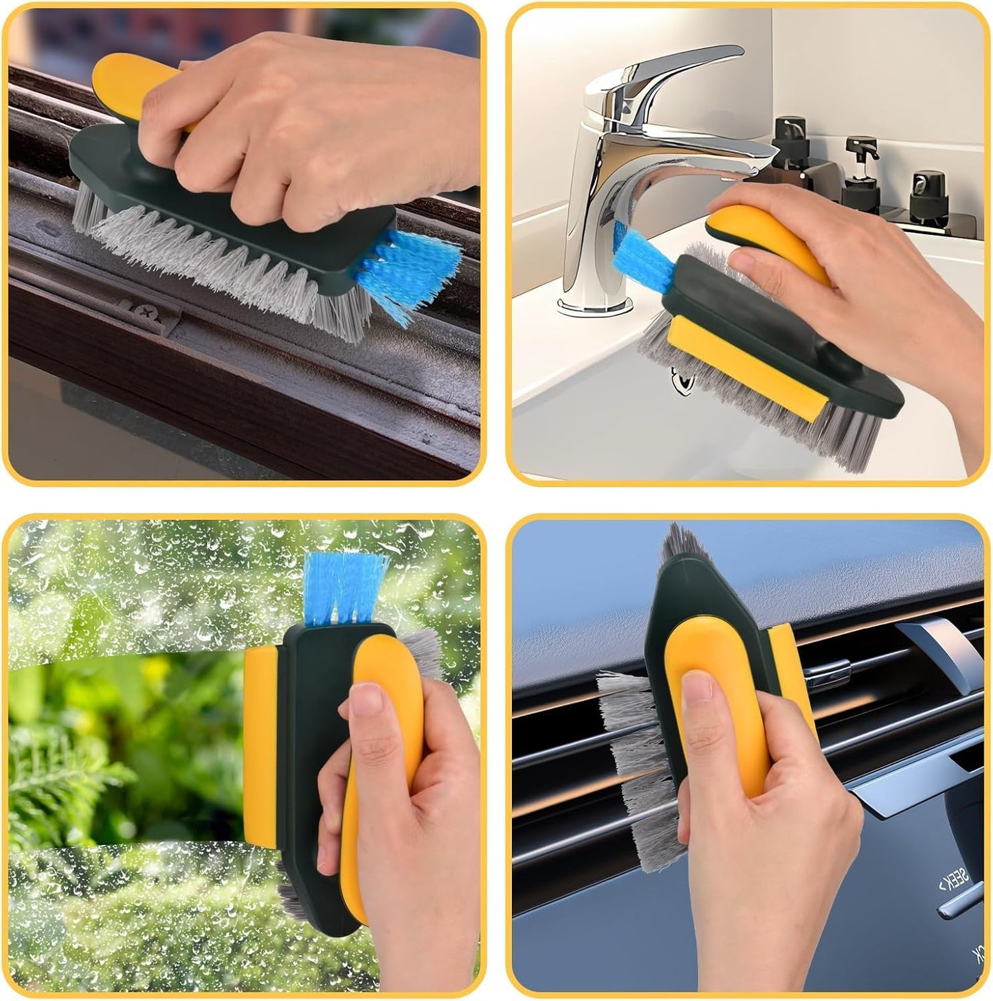 Multi-Functional Gap Cleaning Brush with V-Shape Bristles