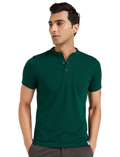 Cotton Blend Polo Neck Solid T-Shirt (Pack of 3) shopbyte