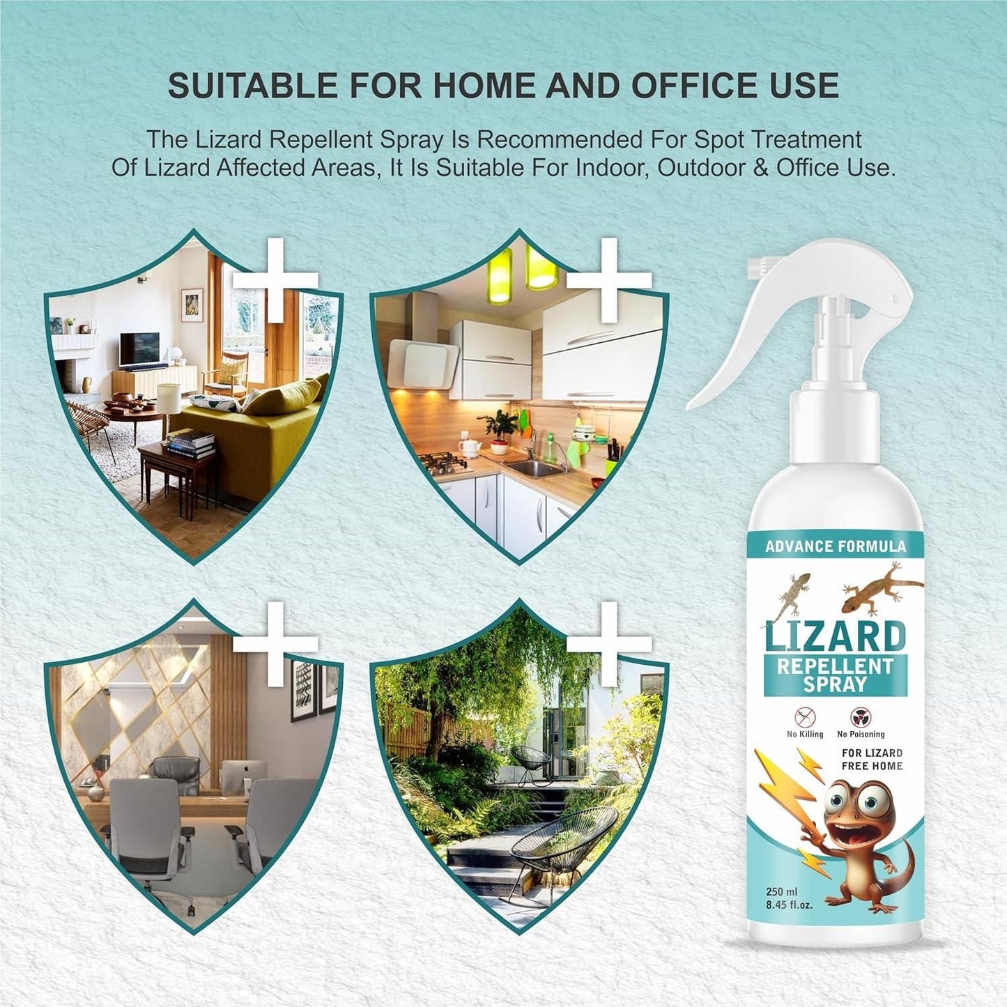 Lizard Repellent for Home Spray Pest Control 250ML (Pack of 2) shopbyte-in
