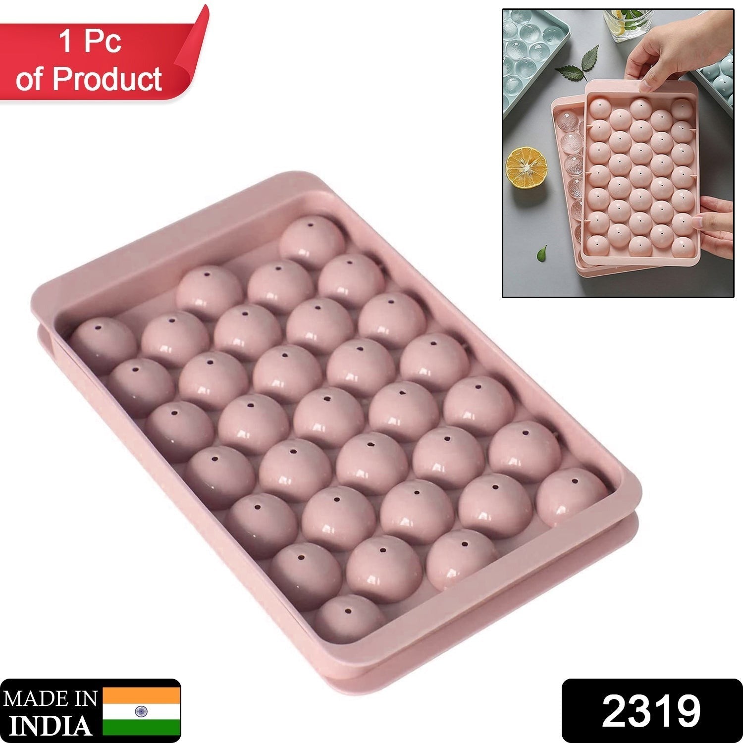 Plastic Round BPA Free Reusable Ice Cube Ice Ball Mold / Lollipop Candy Maker (20x12cm) Your Brand