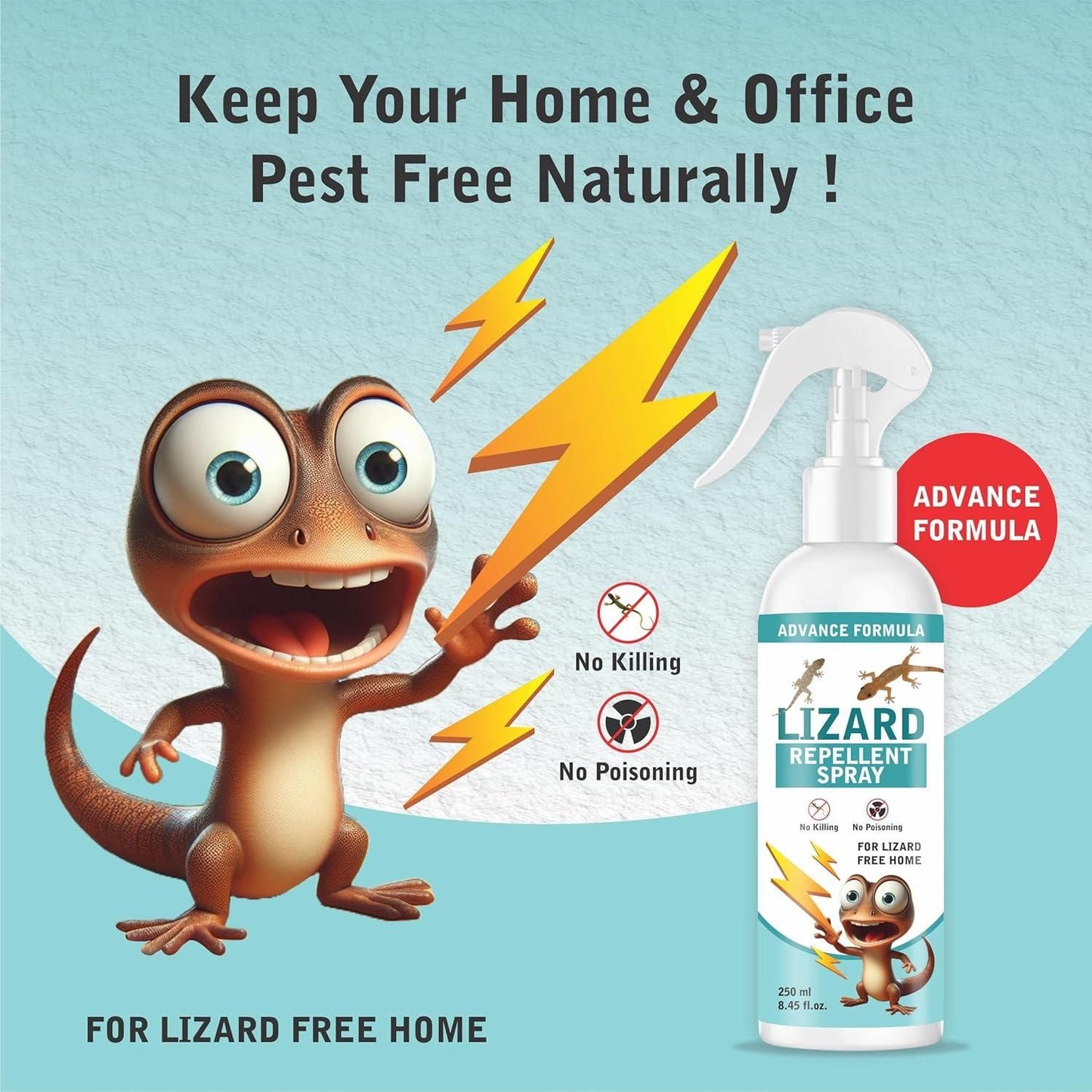 Lizard Repellent for Home Spray Pest Control 250ML (Pack of 2) shopbyte-in