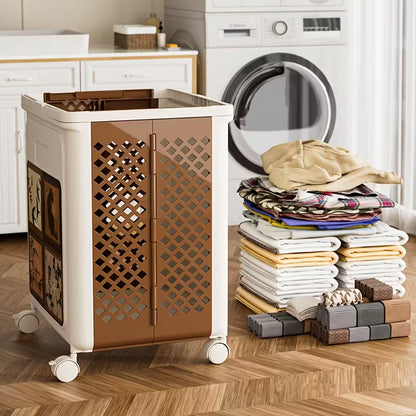 Foldable Rolling Laundry Basket