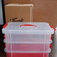 3-Layer Multi-Purpose Transparent Plastic Storage Carry Box with Handle
