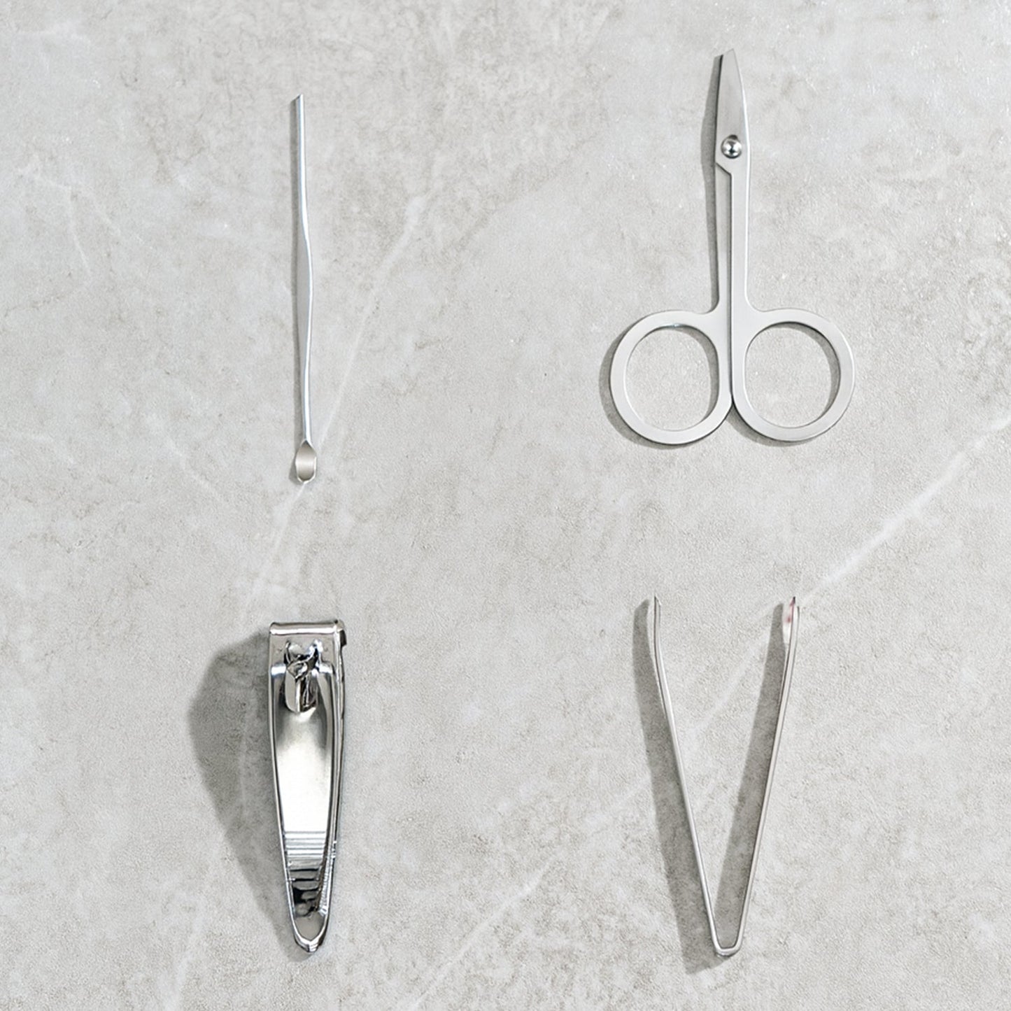 Mini Nail Clipper Set With Plastic Storage Case, (4 Pc Set)