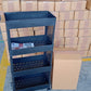 4-Layer Plastic Storage Rack with Wheels