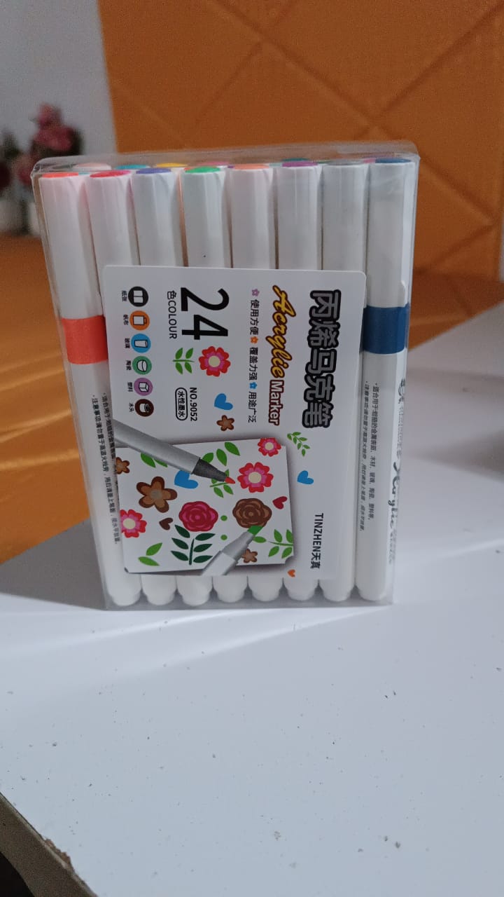 Fancy Art Markers, 24 Colours Double-ended Art (24 Pcs Set) Your Brand