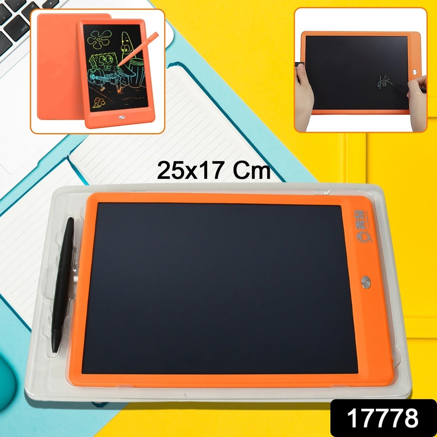 Portable LCD Writing Board Slate Drawing Record Notes Digital Notepad with Pen Handwriting Pad Paperless Graphic Tablet for Kids (1 pc / 25×15 Cm) Your Brand