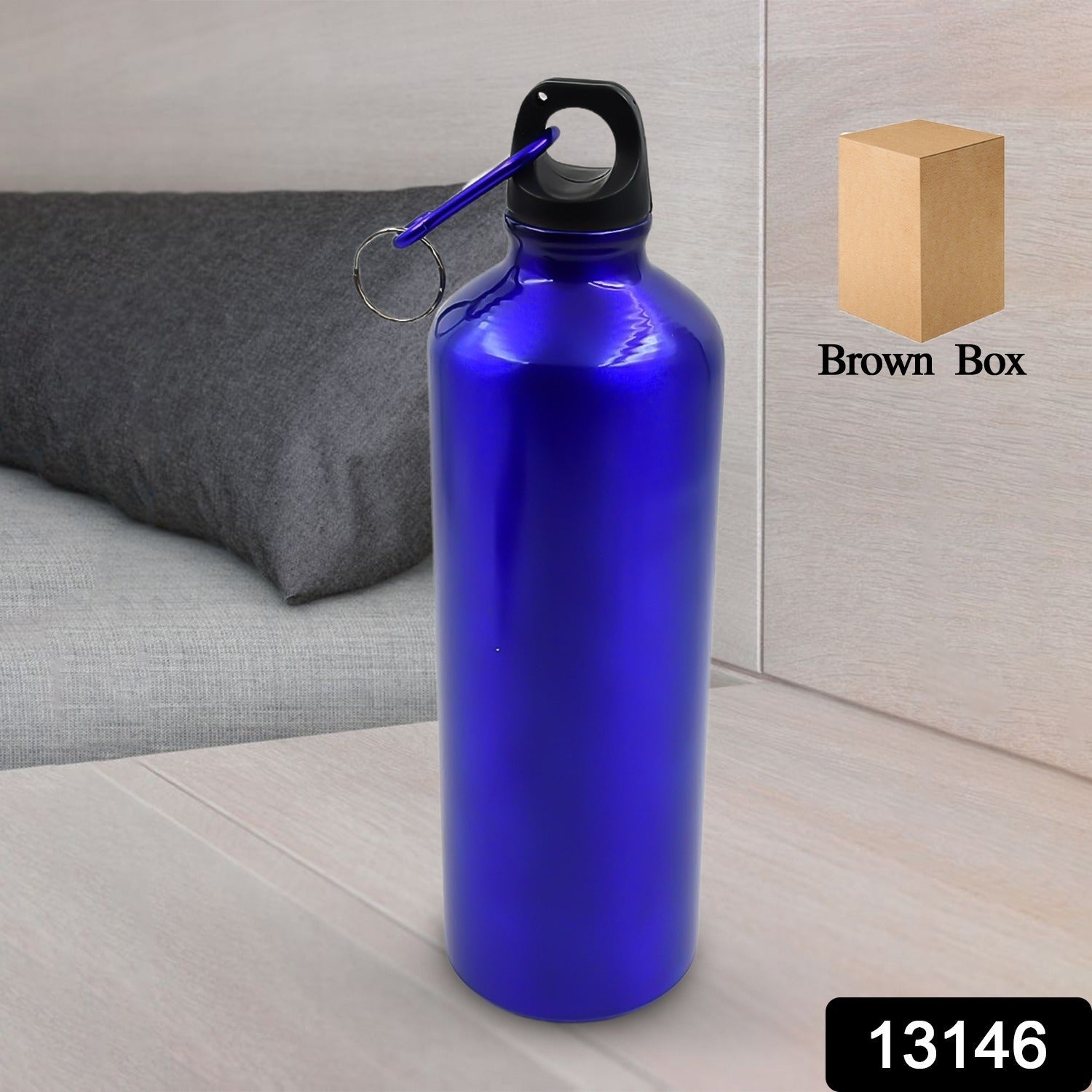 Aluminium Sports Water Bottle, 1 Pc (Capacity 500 ML Approx) Your Brand