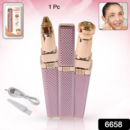 2-in-1 Eyebrow Razor  Painless Hair Shaver (1 Pc) Wukusy