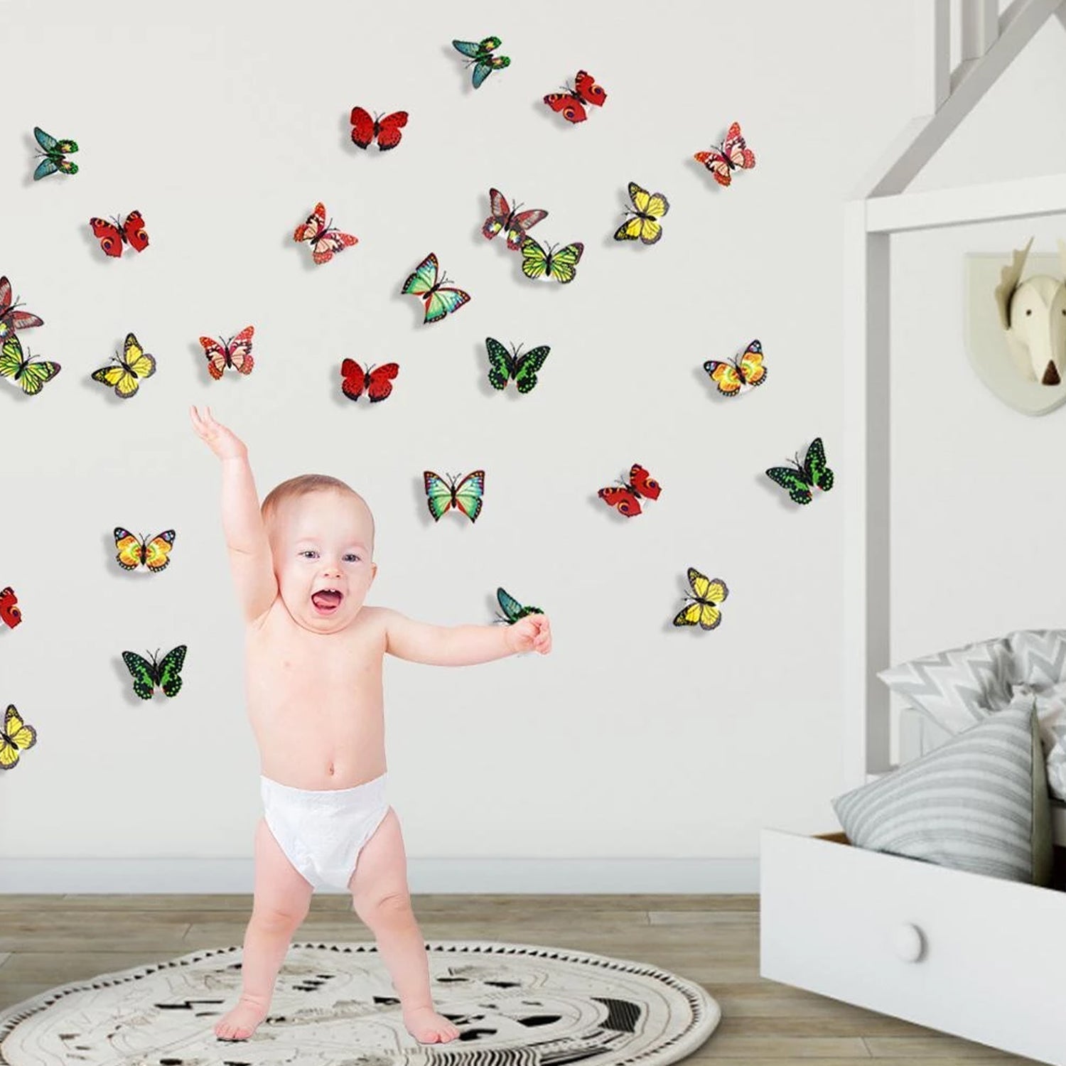 The Butterfly 3D Night Lamp Comes with 3D Illusion Design Suitable for Drawing Room, Lobby. Your Brand
