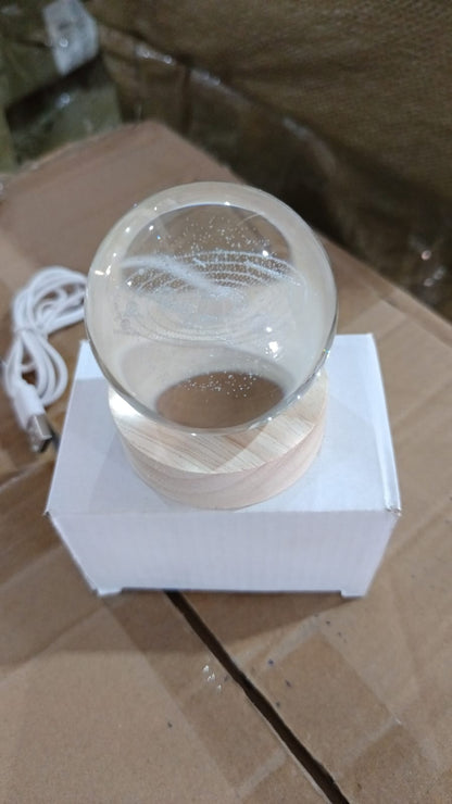 3D Astronomy Night Lamp Crystal Ball lamps With Base (1 Pc) Your Brand